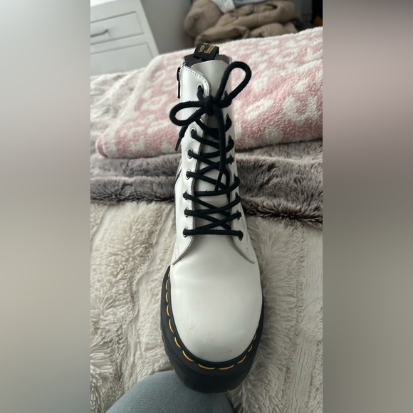 Dr. Martens Shoes - Women’s platform white high top Doc martens.